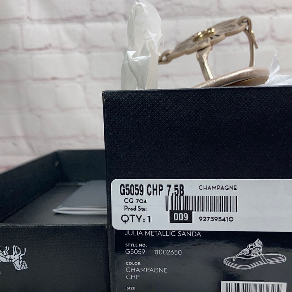 COACH JULIA SANDALS in champagne (nib) 7.5 - Picture 9 of 9